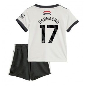 Manchester United Alejandro Garnacho #17 Dětské Alternativní dres komplet 2024-25 Krátký Rukáv (+ trenýrky)